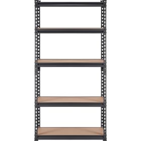 VEVOR Storage Shelving Unit, 5-Tier Adjustable, 2000 lbs Capacity, Heavy Duty Garage Shelves Metal Organizer Utility Rack, Black (Default: Default)
